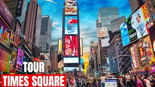 Times Square at Night in New York City 4k City Ambience [upl. by Geirk879]