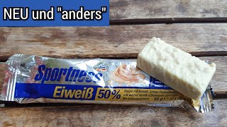 DM Sportness 50  Proteinriegel White Chocolate Peanutbutter  neues Format  FoodLoaf [upl. by Gorman]