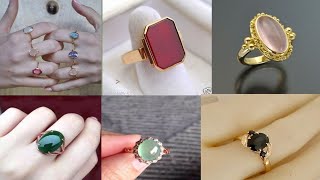 One stone gold rings design collection 2023 stylish and designer one stone gold rings design ideas [upl. by Htbazile]