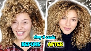 3 WAYS TO REFRESH YOUR CURLS IN THE MORNING WITHOUT WATER winter routine [upl. by Ynagoham12]