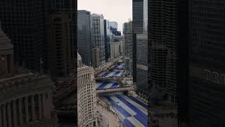 Chicago River Dyeing for Greek Independence Day [upl. by Yearwood]