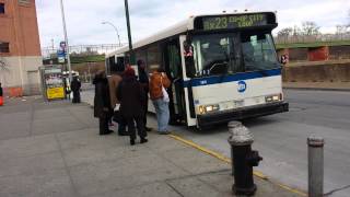 MTA Bus ExBee Line Orion V 180 Bx23 Bus  Pelham Bay Park Station [upl. by Adel]