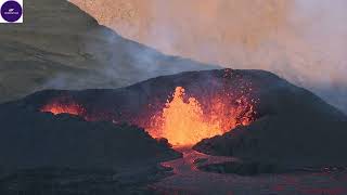 4K Natural Lava  Volcanic Temperatures  World Lava trending motivation education youtube vlog [upl. by Hairu716]