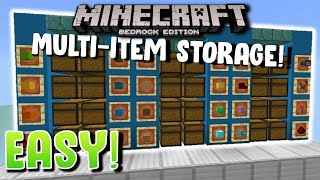 Minecraft Bedrock The BEST SIMPLEST Multi Item Sorter TUTORIAL [upl. by Asilad]