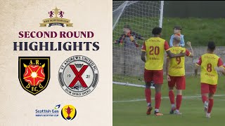 Albion Rovers 21 St Andrews United  Scottish Gas Scottish Cup Second Round Highlights [upl. by Ahtikal]