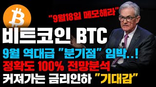 비트코인 BTC 긴급 이번주 역대급 quot분기점quot 와있습니다 정확도 100 전망분석 점점 커져가는 소프트랜딩 금리인하 quot기대감quot 코인시황 [upl. by Rayle93]