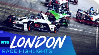 CHAOS in London as NEW Champion crowned  2023 Hankook London EPrix  Race Highlights [upl. by Nyleda]