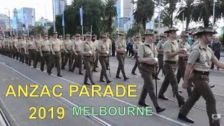 Anzac Day Parade 2019 Melbourne City Australia [upl. by Anama]