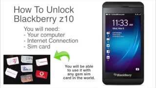 How To Unlock Blackberry Z10  Works 100 for all carriers worldwide [upl. by Elocen]