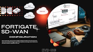 FortiGate SDWAN Configuration in EVENG  StepbyStep Guide [upl. by Cottle]