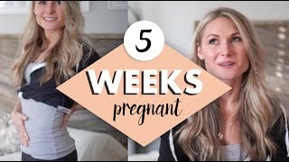 5 WEEKS PREGNANT  Cravings Symptoms amp Everything in Between [upl. by Ahsiemac]