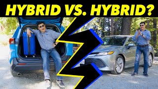 Toyota RAV4 vs Toyota Camry  Battle of the Hybrids [upl. by Rol]