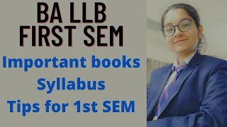 BA LLB 1st Semester Important Books  Best Books [upl. by Lenard]