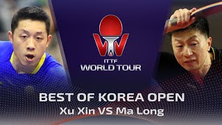 FULL MATCH  Xu Xin vs Ma Long 2016  BEST of Korea Open [upl. by Yemrots]