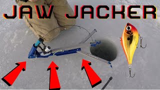 Ice Fishing Jaw Jacker  How To Use A Jaw Jacker  How To Set Up  Automatic Hook Set [upl. by Weitman]