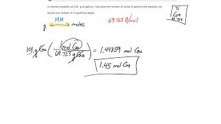 ALEKS  Calculating and using the molar mass of elements Example 1 [upl. by O'Gowan966]