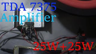 How to make amplifier by tda 7375 supper bass and low noise12v25w25w [upl. by Auhsej]