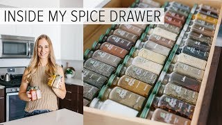 SPICE DRAWER ORGANIZATION  spice tips for healthy recipes [upl. by Anileh]