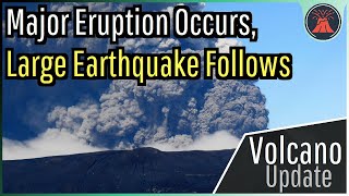 Shiveluch Volcano Update Major Eruption Occurs Large Earthquake Follows [upl. by Tanitansy]