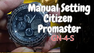 Cara Setting Manual Jam Citizen Promaster Gn4S [upl. by Cire]