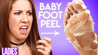 WE TESTED A CRAZY FOOT PEEL MASK [upl. by Nycila]