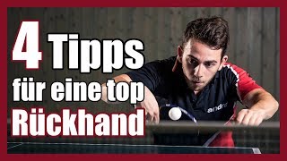 Rückhand Topspin Technik im Tischtennis  TOP 4 Tipps [upl. by Aisaim]