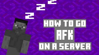 How To Go AFK On A Server  Minecraft Java 1161 [upl. by Hairehcaz]