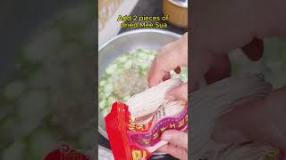 Luffa Mee Sua Soup soup recipe patola meesuasmr food foryou viral pork cooking Chinesefood [upl. by Airres]