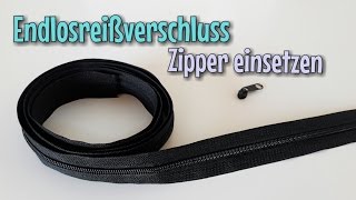 Zipper in Endlosreißverschluss einsetzen  In 1 Minute erklärt  Nähtinchen [upl. by Najtsirk]