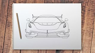 How to Draw a Koenigsegg Jesko [upl. by Gardal]