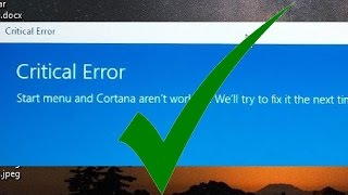 Solved Critical Error  Start Menu and Cortana not working Windows 10 [upl. by Enohpets]