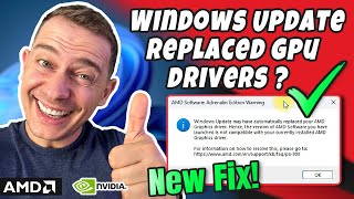 New Windows Update Replaced AMD Graphics Driver 1Minute Fix [upl. by Sabino]