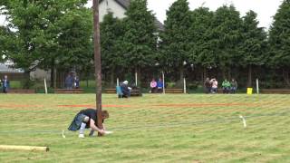 Tossing The Caber Highland Games Blackford Perthshire Scotland [upl. by Hauge]