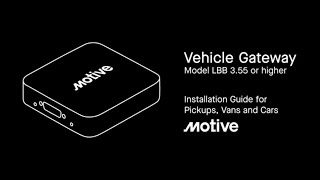 How to install a Motive Vehicle Gateway in lightduty vehicles [upl. by Nnaecyoj569]