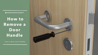 How to Remove a Door Handle  Round Rose Levers [upl. by Hola]