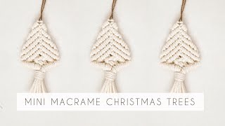 DIY MINI MACRAME CHRISTMAS TREE  MACRAME CHRISTMAS ORNAMENT [upl. by Petta]