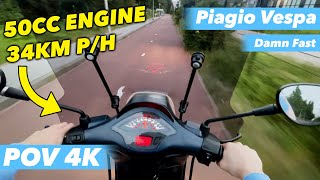 Vespa Piaggio Sprint 50cc Scooter POV drive trough Delft City Center🌆 [upl. by Benedict]