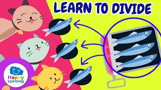 Learn Division and Fractions in a Fun and Easy Way  Educational Videos for Children Happy Learning [upl. by Dafna17]