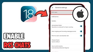 How To Enable RCS Chat On iPhoneAndroid [upl. by Hakym738]