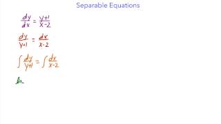 Differential Equations Separation of Variables Example 2 [upl. by Nerok]