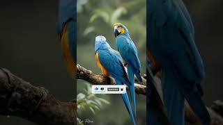 Parrot bird on a tree branch parrot bird birds birdsounds birdlovers ai shorts [upl. by Marquis603]