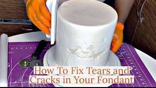 HOW TO FIX FONDANT TEARSFONDANT CRACKS [upl. by Walburga694]