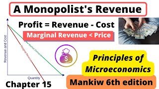 A Monopolists Revenue amp Profit  Principles of Microeconomics Mankiw 6th edition CH 15 P2 [upl. by Valda8]