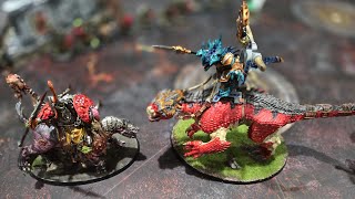 Spearhead Battle Report Orruk Warclans vs Seraphon [upl. by Helbonna697]