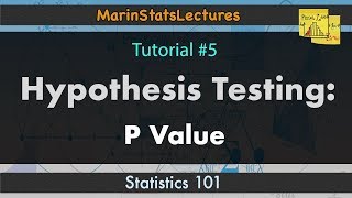 Hypothesis Testing P Value one sample t test I Statistics 101 5  MarinStatsLectures [upl. by Kuth]