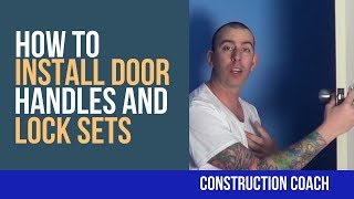 How to Install Door Handles and Lock Sets  DIY [upl. by Bekha]