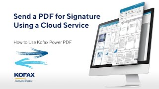 How to Send a PDF for Signature Using a Cloud Service and Kofax Power PDF [upl. by Jena]