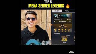 Top 5 mena Server legends 🔥❤️‍🔥 freefire ffviralshorts menaserverbnlb2k [upl. by Ulu]