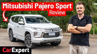 Mitsubishi Pajero Montero Sport review Seats 7 tows 3100kg amp has 2020s biggest paddle shifters [upl. by Ahtamas]