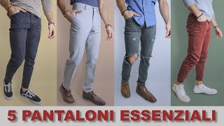 5 PANTALONI che ogni UOMO DOVREBBE AVERE nellARMADIO  Stile Uomo [upl. by Nuris334]